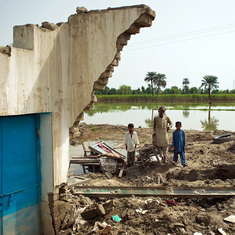 Pakistan - Maisons dévastées